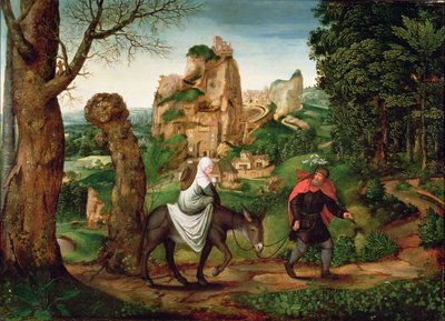 La huida a Egipto de Lucas van c.1490 c.1570 Gassel